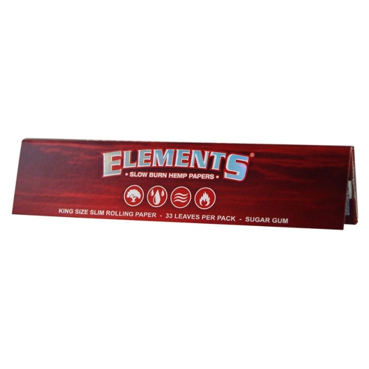 Бумажки | Elements - Red King-Size Slim 33 шт.