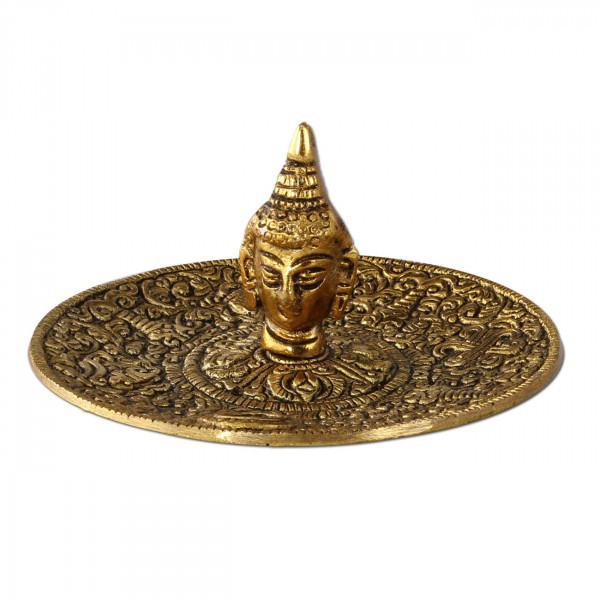 Подставка | Голова Будды (золото) - для благовоний.