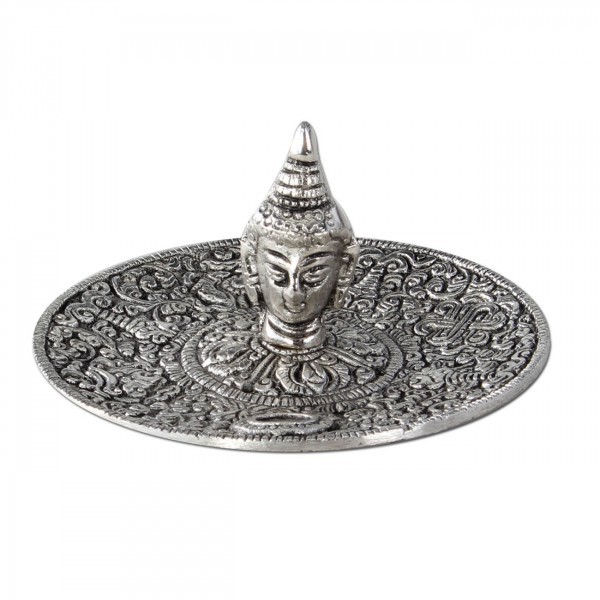 Подставка | Голова Будды (серебро) - для благовоний.